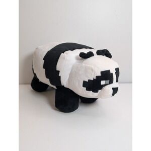 Minecraft Happy Explorer Panda Bear Plush Stuffed 14" Mojang 2020 Black White